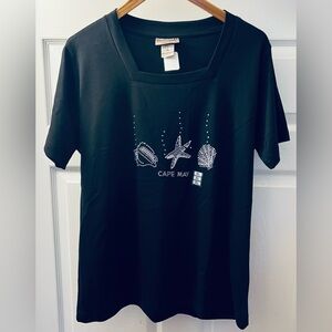 Cape May Black Short Sleeve Tee